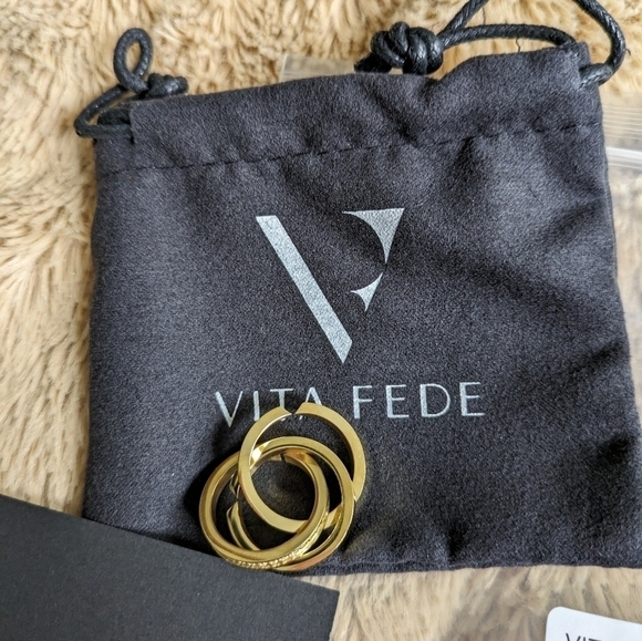 VITA FEDE Gold Pave Ring Stack NEW - Picture 5 of 9